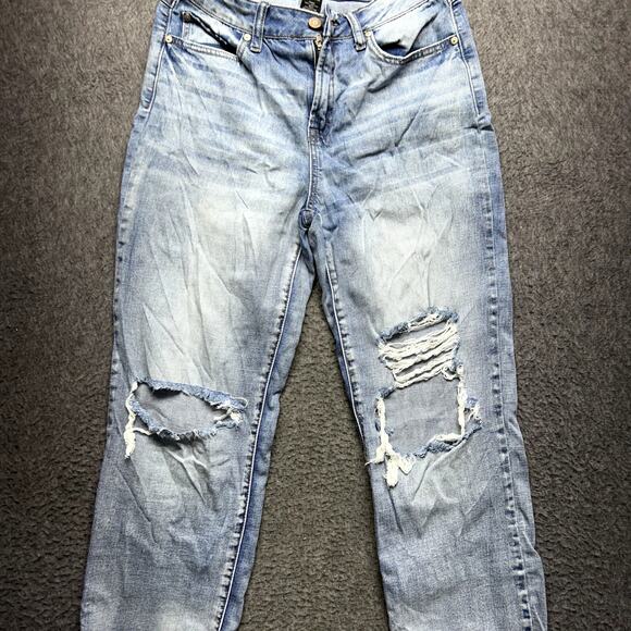 Sincerely Jules Women’s Size 5/27 Distressed Light Wash High Rise Straight Jeans - Picture 6 of 16